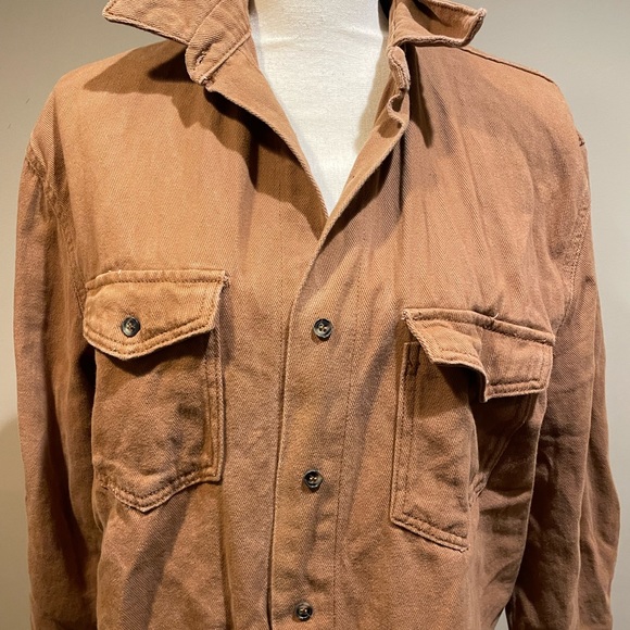 Princess Polly Neve Top Brown Over Shirt Button Down Top - Picture 8 of 13